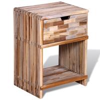 bedside cabinet with drawer reclaimed teak