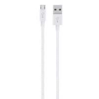 Belkin Premium Mixit Charge and Sync Usb To Micro-usb Braided Tangle Free Cable With Aluminium Connectors - White