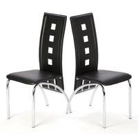 bellini black dining room chairs in a pair