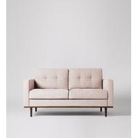 berlin two seater sofa in blossom house weave dark beech feet