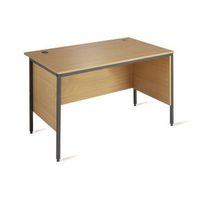 beech h frame deskwith side modesty panels h725 x w1786 x d746