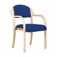 BEECH FRAMED STACKING ARMCHAIR IN BLUE