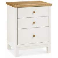 Bentley Designs Atlanta Two Tone Bedside Cabinet - 3 Drawer