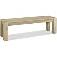 bentley designs turin aged oak dining bench