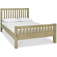 Bentley Designs Turin Aged Oak Bedstead - Slatted High Footend