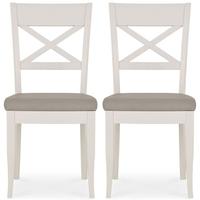 Bentley Designs Montreux Soft Grey Dining Chair - X Back (Pair)