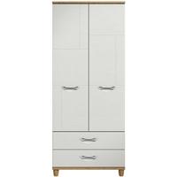 Berkeley White Gents Wardrobe - 2 Door 2 Drawer