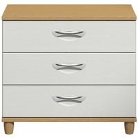 Berkeley White Chest of Drawer - 3 Drawer Wide