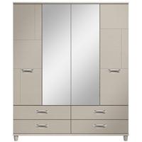 Berkeley Cashmere Centre Mirrored Gents Wardrobe - 4 Door 4 Drawer