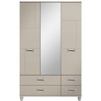 Berkeley Cashmere Centre Mirrored Gents Wardrobe - 3 Door 4 Drawer