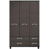 Berkeley Graphite Gents Wardrobe - 3 Door 4 Drawer