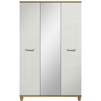 Berkeley White Centre Mirrored Wardrobe - 3 Door