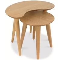 bentley designs oslo oak nest of lamp table