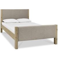 Bentley Designs Turin Aged Oak Bedstead - Upholstered High Footend