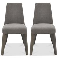 bentley designs cadell aged and weathered oak dining chair smoke grey  ...