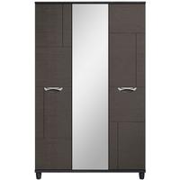 berkeley graphite centre mirrored wardrobe 3 door