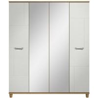 Berkeley White Centre Mirrored Wardrobe - 4 Door