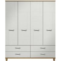 berkeley white gents wardrobe 4 door 4 drawer