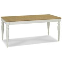 Bentley Designs Hampstead Soft Grey and Oak Dining Table - 6-8 Seater Rectangular Extending