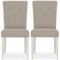 Bentley Designs Montreux Soft Grey Dining Chair - Upholstered Fabric (Pair)