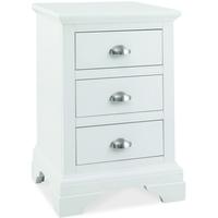 Bentley Designs Hampstead White Bedside Cabinet - 3 Drawer