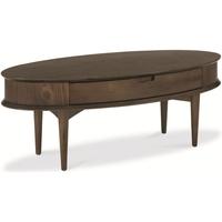 bentley designs oslo walnut coffee table with drawer