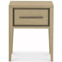 Bentley Designs Rimini Aged and Weathered Oak Bedside Table - 1 Drawer