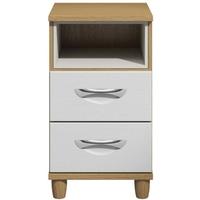 Berkeley White Bedside Cabinet - 2 Drawer