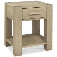 Bentley Designs Turin Aged Oak Lamp Table with Drawer