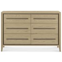 Bentley Designs Rimini Aged and Weathered Oak Chest of Drawer - 6 Drawer