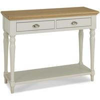Bentley Designs Hampstead Soft Grey and Oak Console Table with Turned Legs