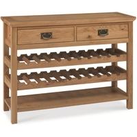 bentley designs provence oak console table with wine rack