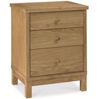 bentley designs atlanta oak bedside cabinet 3 drawer