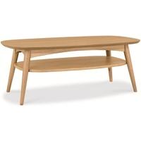 bentley designs oslo oak coffee table with shelf