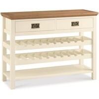 bentley designs provence two tone console table with wine rack