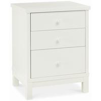 Bentley Designs Atlanta White Bedside Cabinet - 3 Drawer