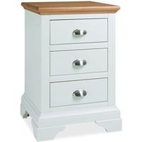 bentley designs hampstead two tone bedside cabinet 3 drawer