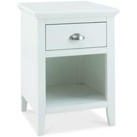 Bentley Designs Hampstead White Bedside Cabinet - 1 Drawer