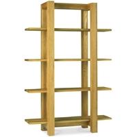 bentley designs lyon oak shelf unit open