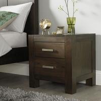 Bentley Designs Lyon Walnut Bedside Cabinet - 2 Drawer