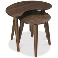 bentley designs oslo walnut nest of lamp table