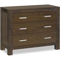 Bentley Designs Lyon Walnut Chest of Drawer - 3 Drawer Wide