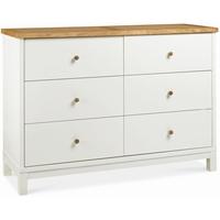 Bentley Designs Atlanta Two Tone Chest of Drawer - 6 Drawer Wide