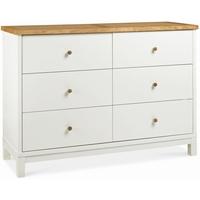 bentley designs atlanta two tone chest of drawer 6 drawer wide