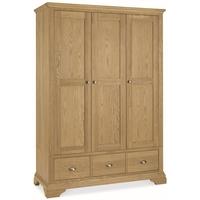 bentley designs hampstead oak wardrobe triple