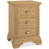 Bentley Designs Hampstead Oak Bedside Cabinet - 3 Drawer