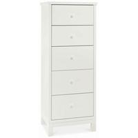 bentley designs atlanta white chest of drawer 5 drawer tall