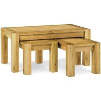 bentley designs lyon oak nest of coffee table