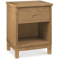 bentley designs atlanta oak bedside cabinet 1 drawer