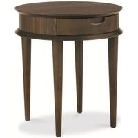 bentley designs oslo walnut lamp table with drawer